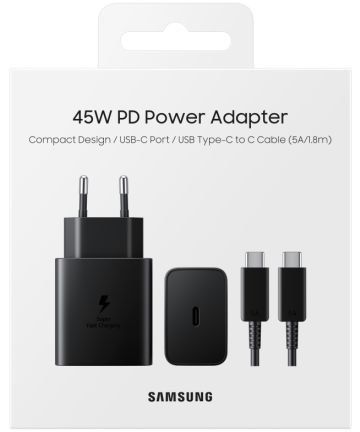 شارژر سوپر فست سامسونگ 45 وات همراه با کابل / Samsung super fast 45W