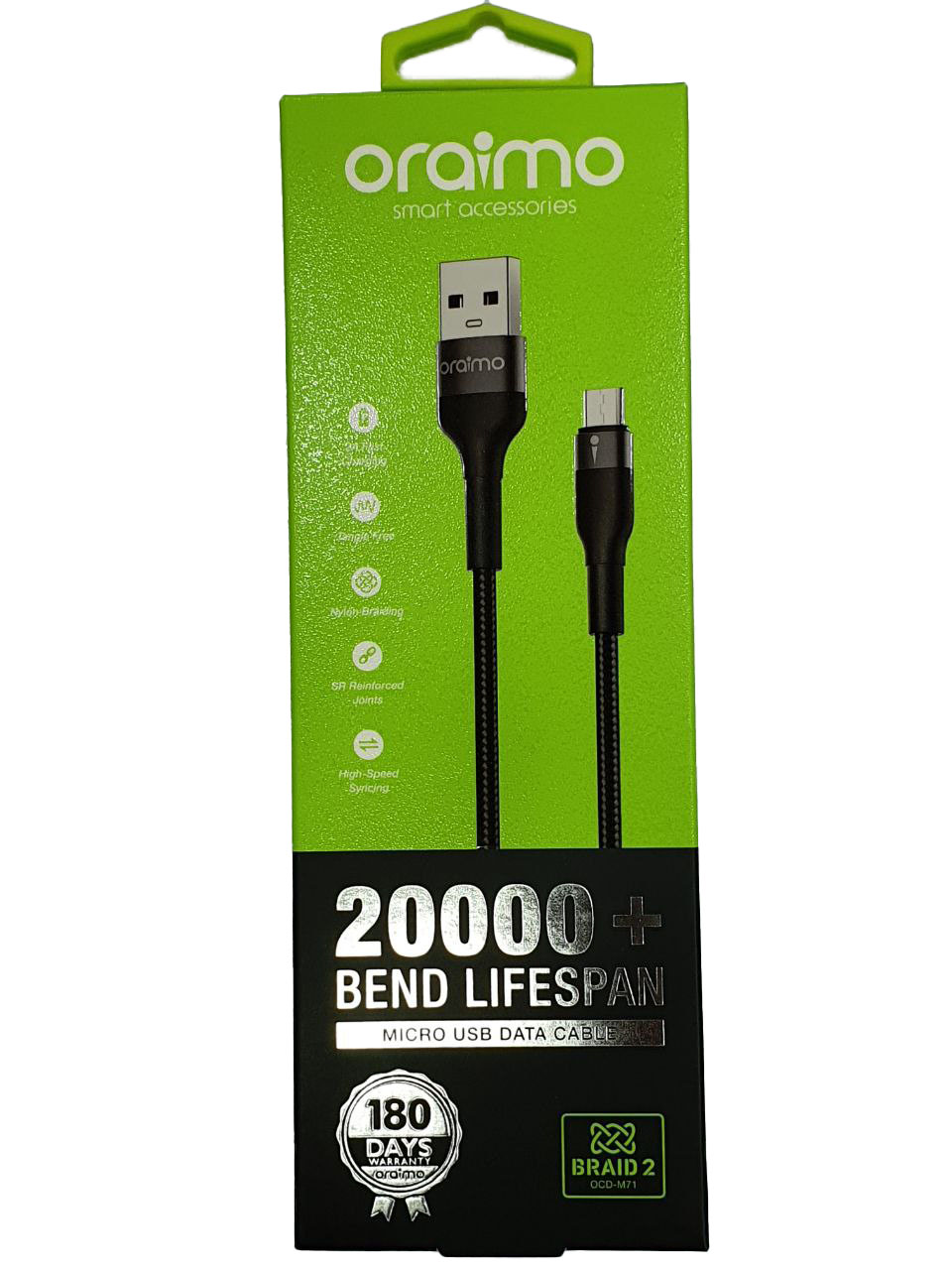 کابل کنفی میکرو  Oraimo micro USB