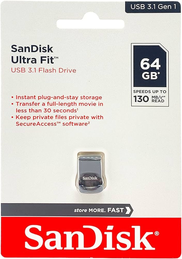 فلش سندیسک 64گیگابایت سرعت 300/ Sandisk Ultra Fit 64GB